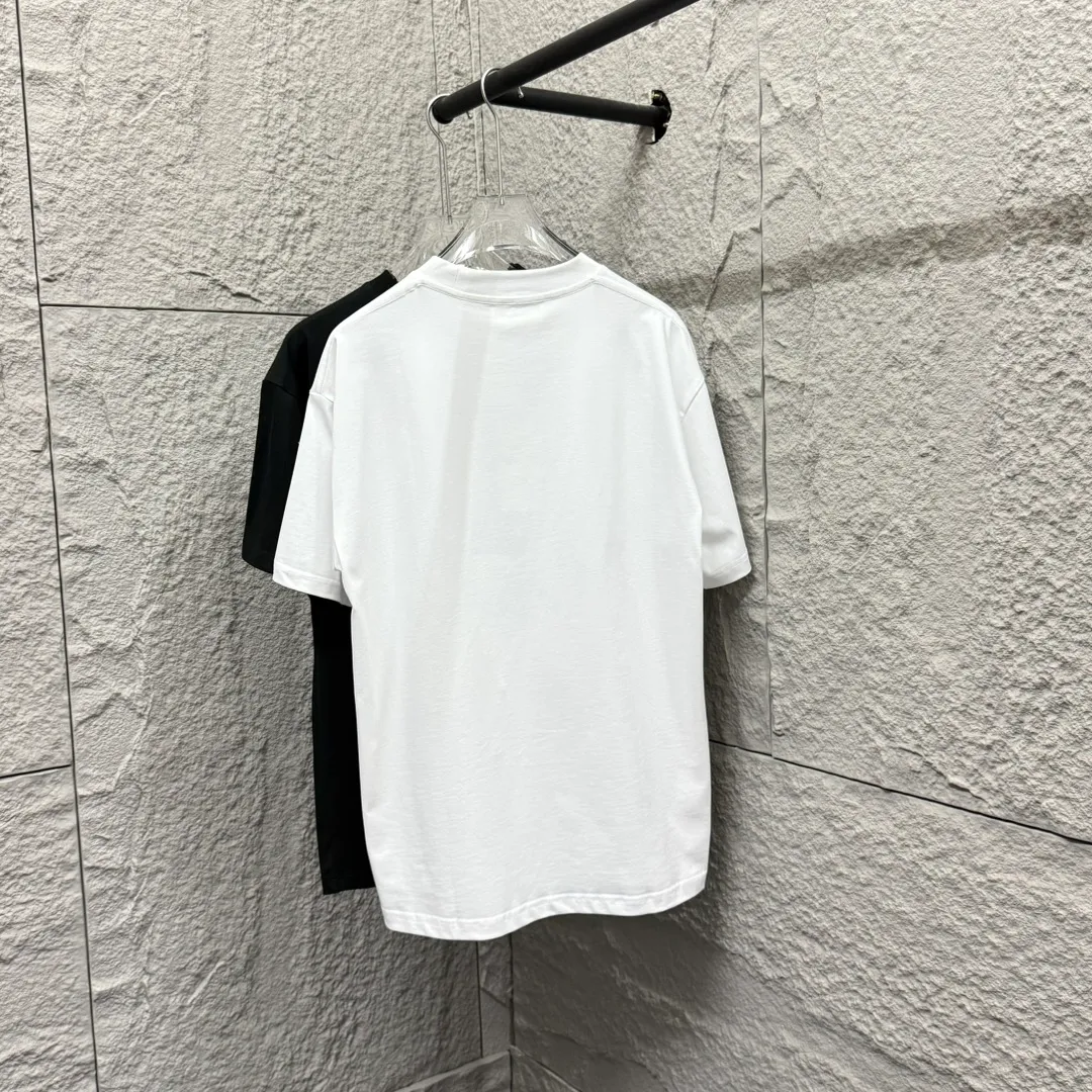 🅿️180 Polo* Ralph Lauren 2025 spring and summer new style Classic letter pony print custom double yarn plain cotton fabric short-sleeved T-shirt for men and women Color: black white Size: S (90-130 pounds) M (120-150 pounds) L (140-165 pounds) XL (160-180 pounds) XXL (180-210 pounds)